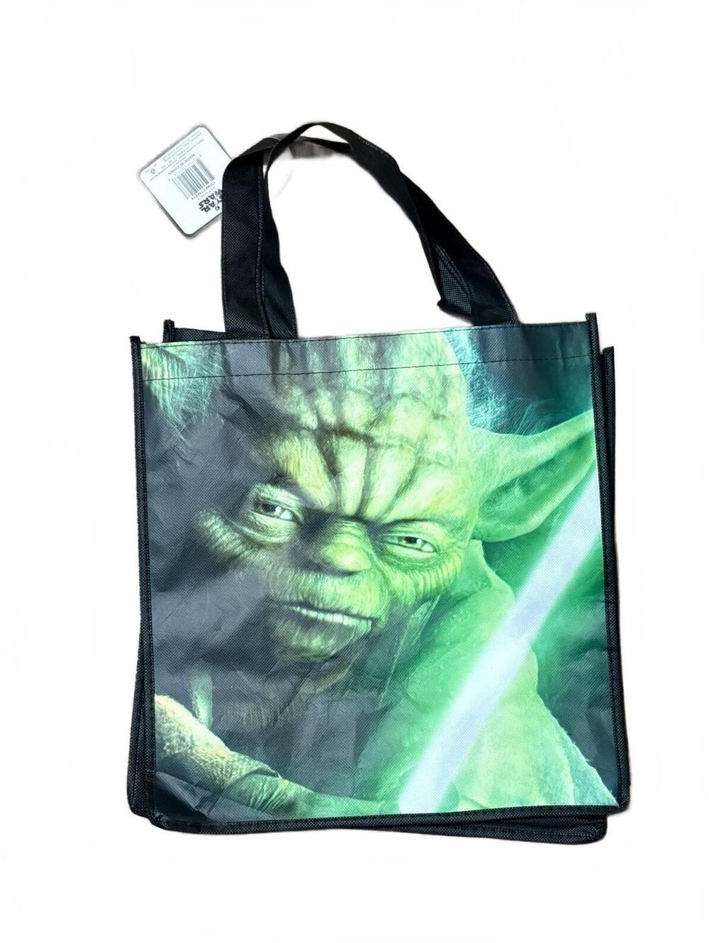 Star Wars Yoda Reusable Tote Bag Green Lightsaber Shopping Bag New With Tags